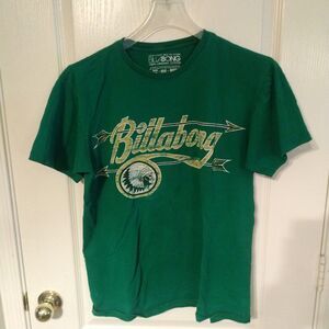BILLABONG T Shirt VTG Men's Size M Med Green Skateboard Skater